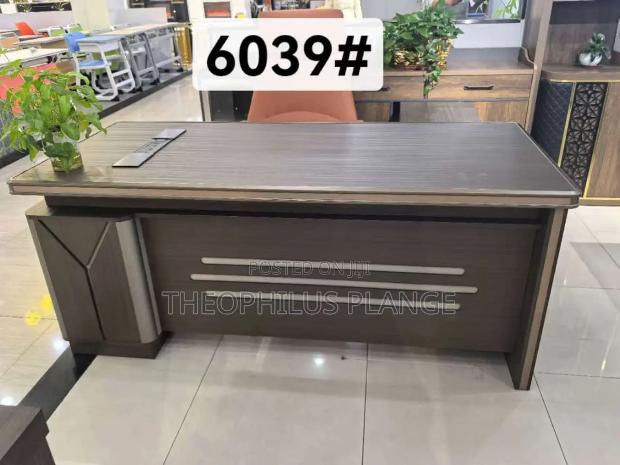 Executive Office Desk in Blueish Design.