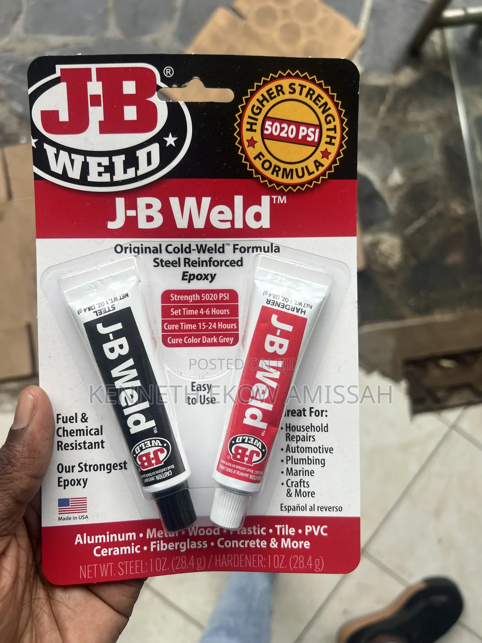 Jb Weld Original Cold Weld Formula Steel Reinforced Epoxy