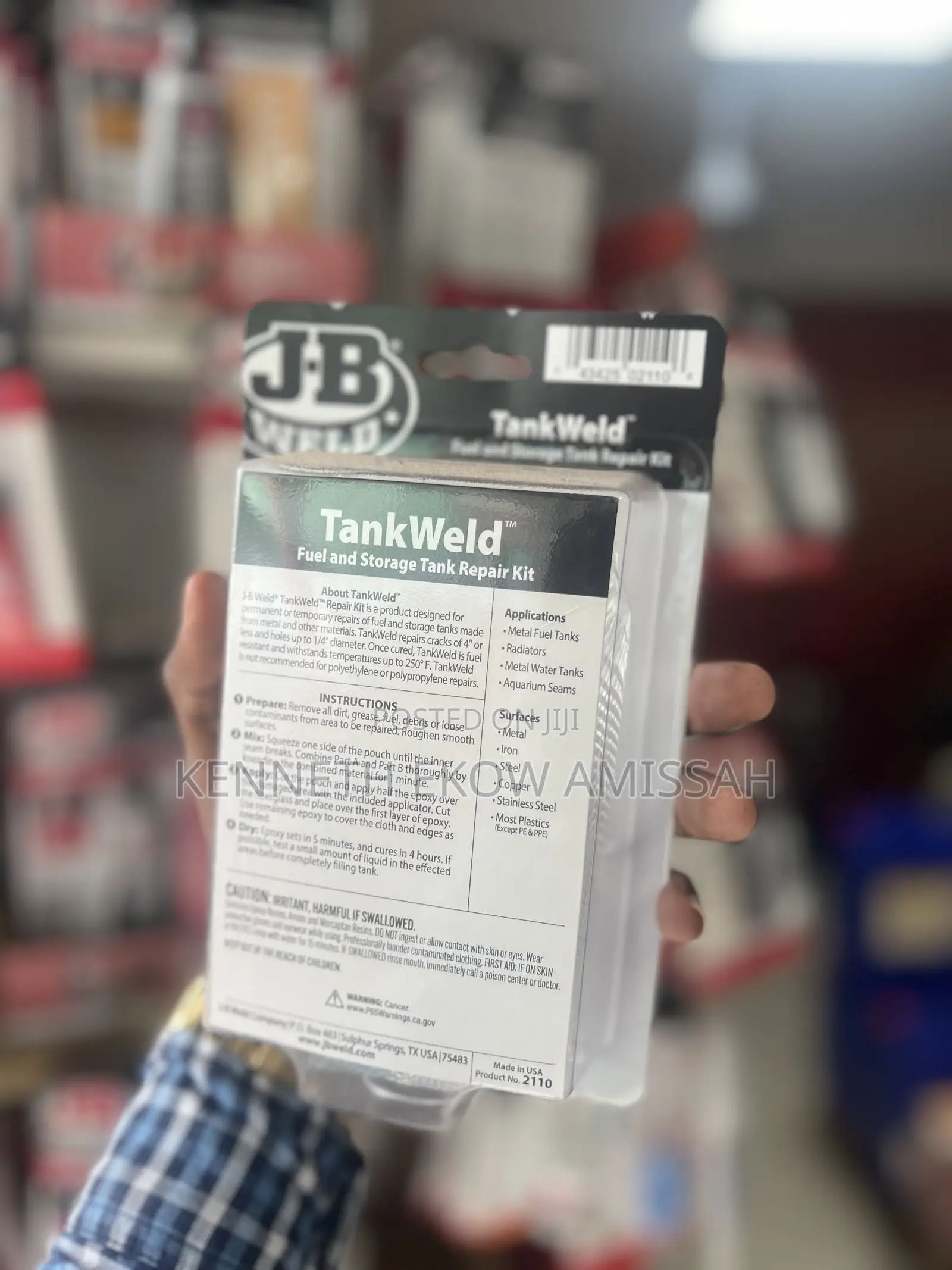 Jb Weld Fuel and Storage Tank Repair Kit
