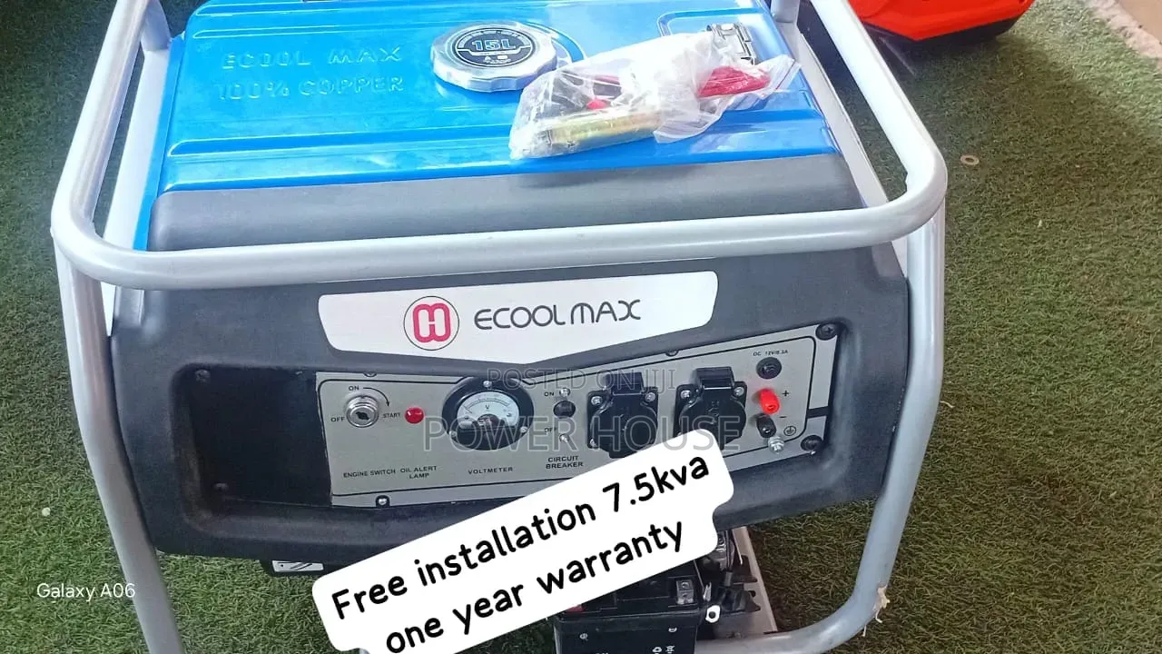 Built for Homes, Shops Offices – Ecoolmax 7.5kva Generator