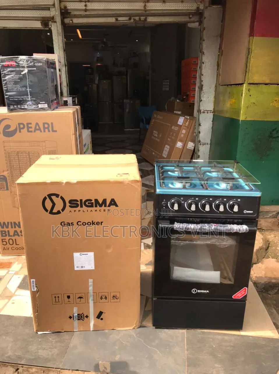 Sigma 50*50 4burner Gas Cooker Oven + Grill