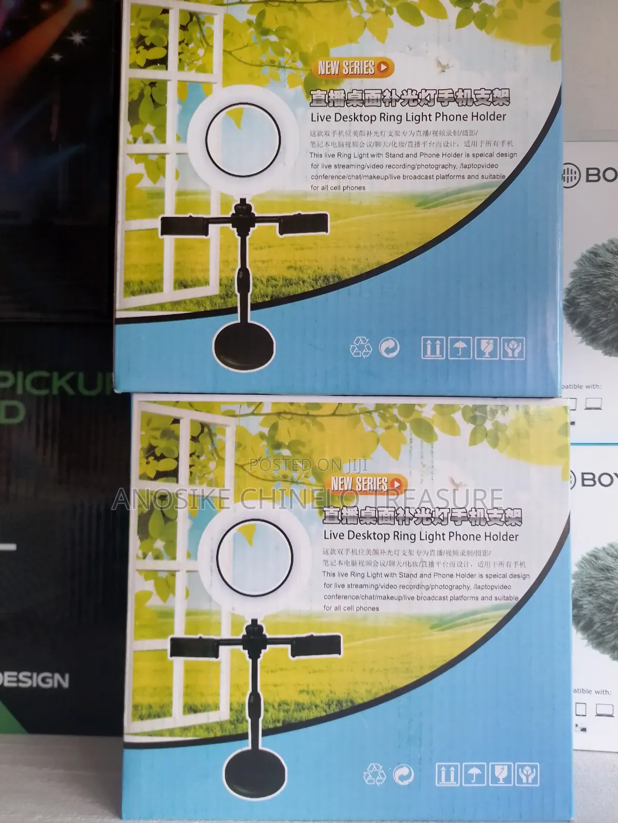 Live Desktop Ring Light Phone Holder