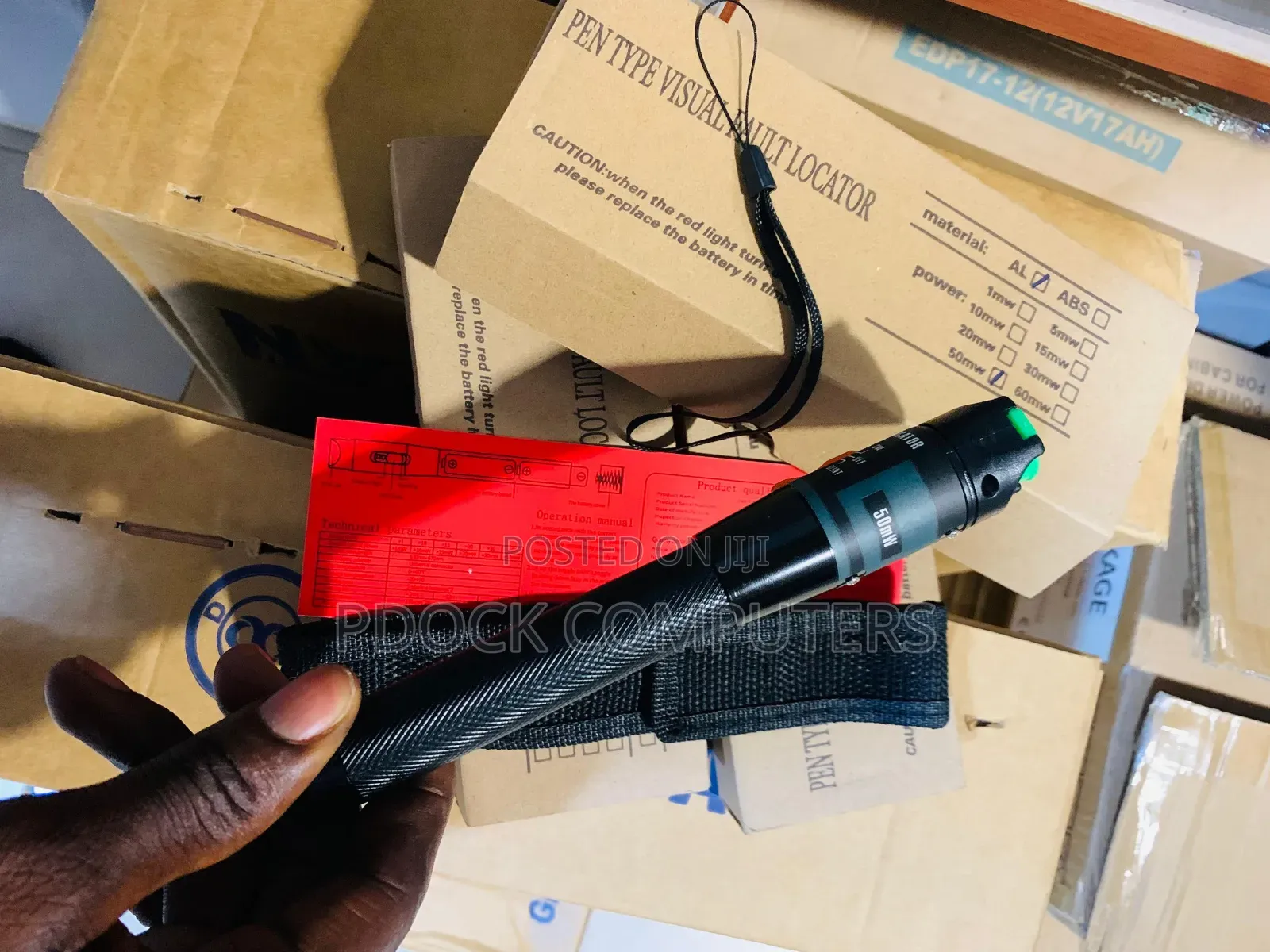 50km Fiber Optic Visual Fault Locator 50mw Optic Cable Tester Meter