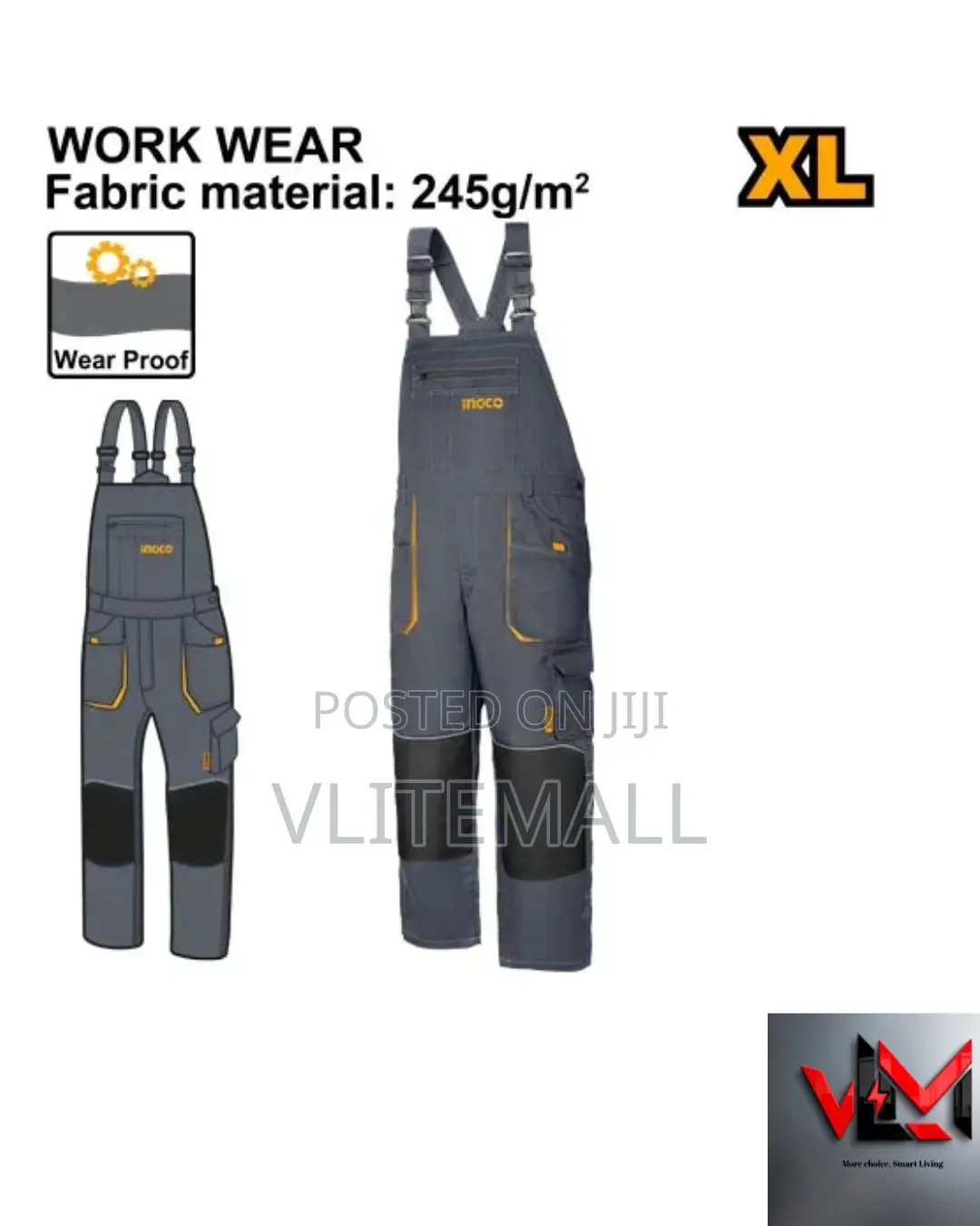 Ingco Work Overalls Wuct8033.Xl