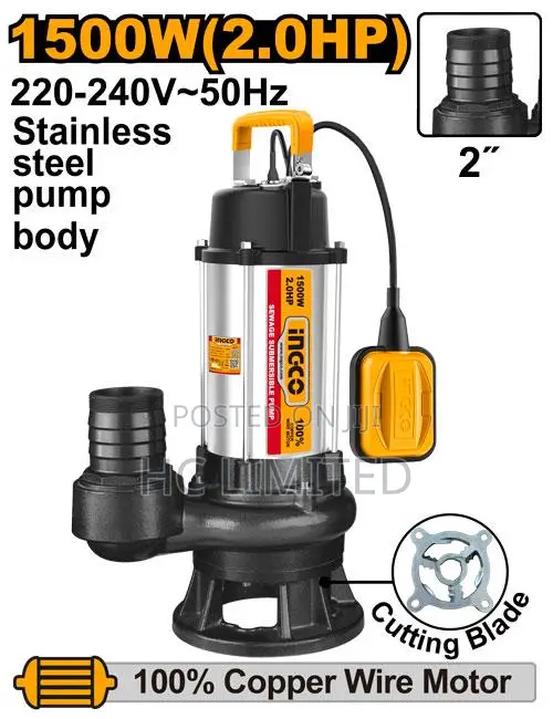 Ingco Sewage Submersible Pump - Spdb150068