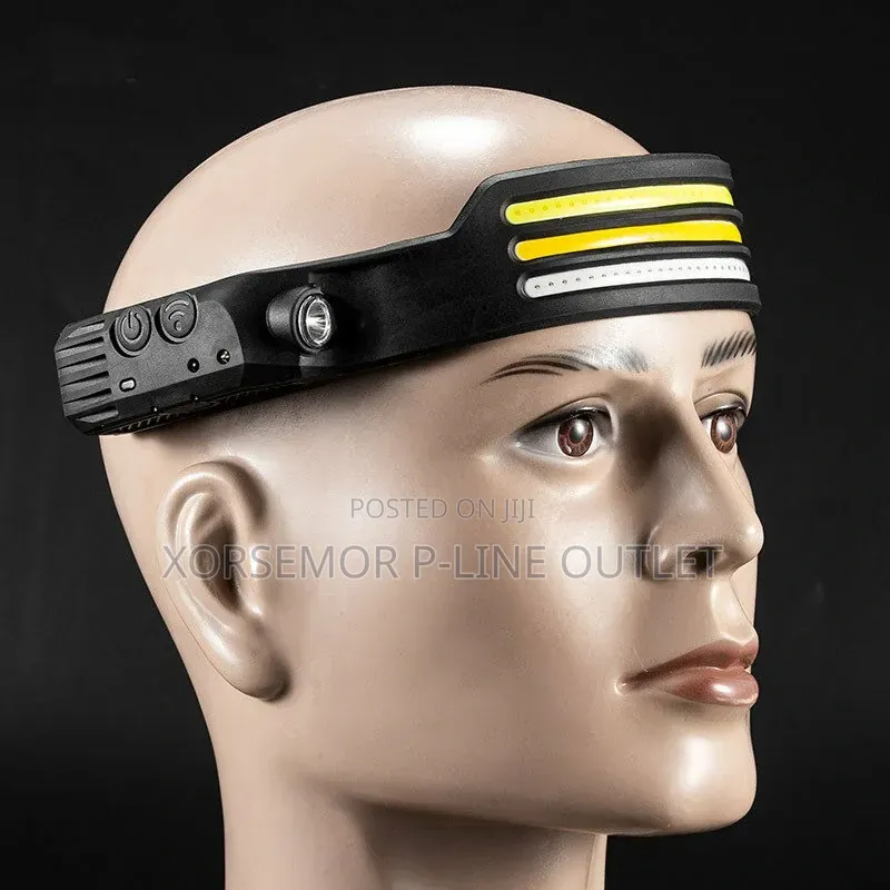 Led Flashlight Sensor Headlight Usb Rechargeable Headlamp