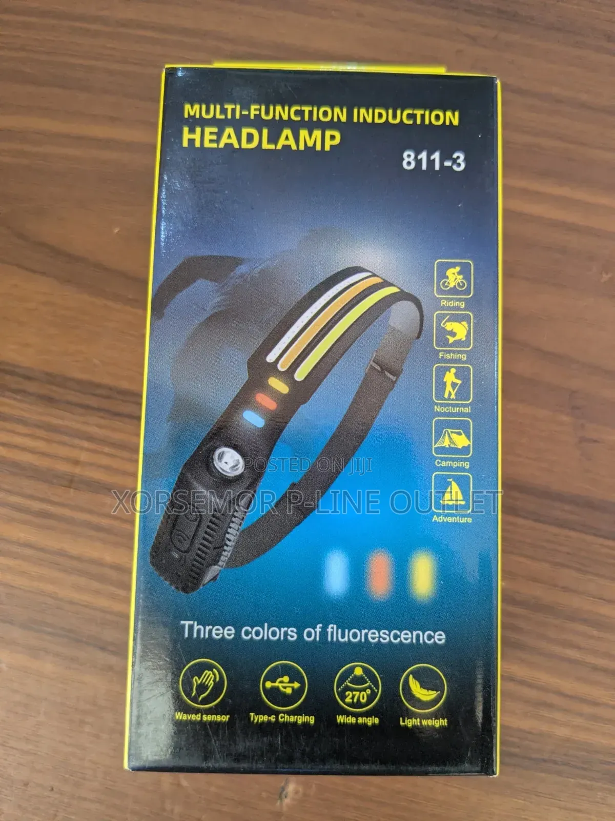 Led Flashlight Sensor Headlight Usb Rechargeable Headlamp