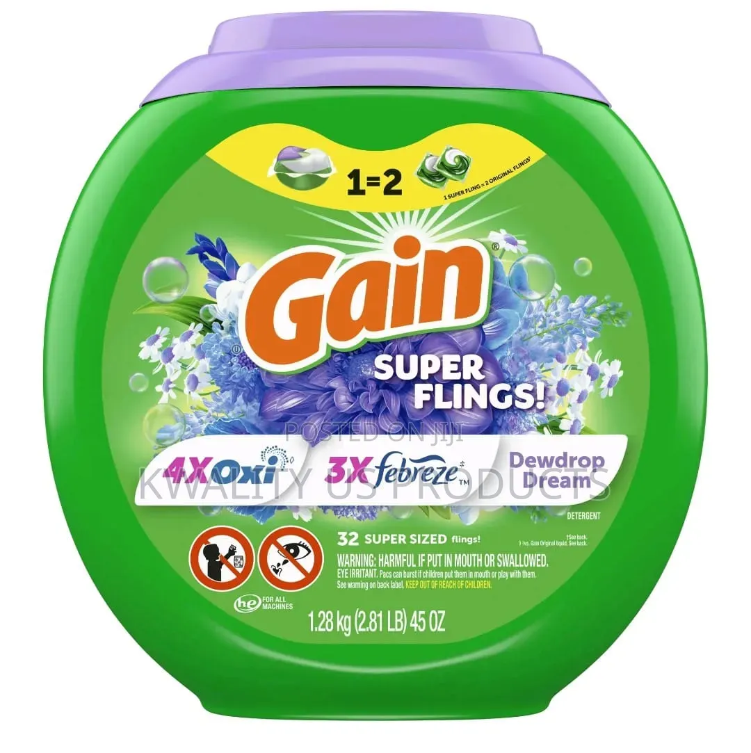 Gain Relaxed Super-Sized Flings Laundry Detergent - 32 Pacs - 1.28 Kg