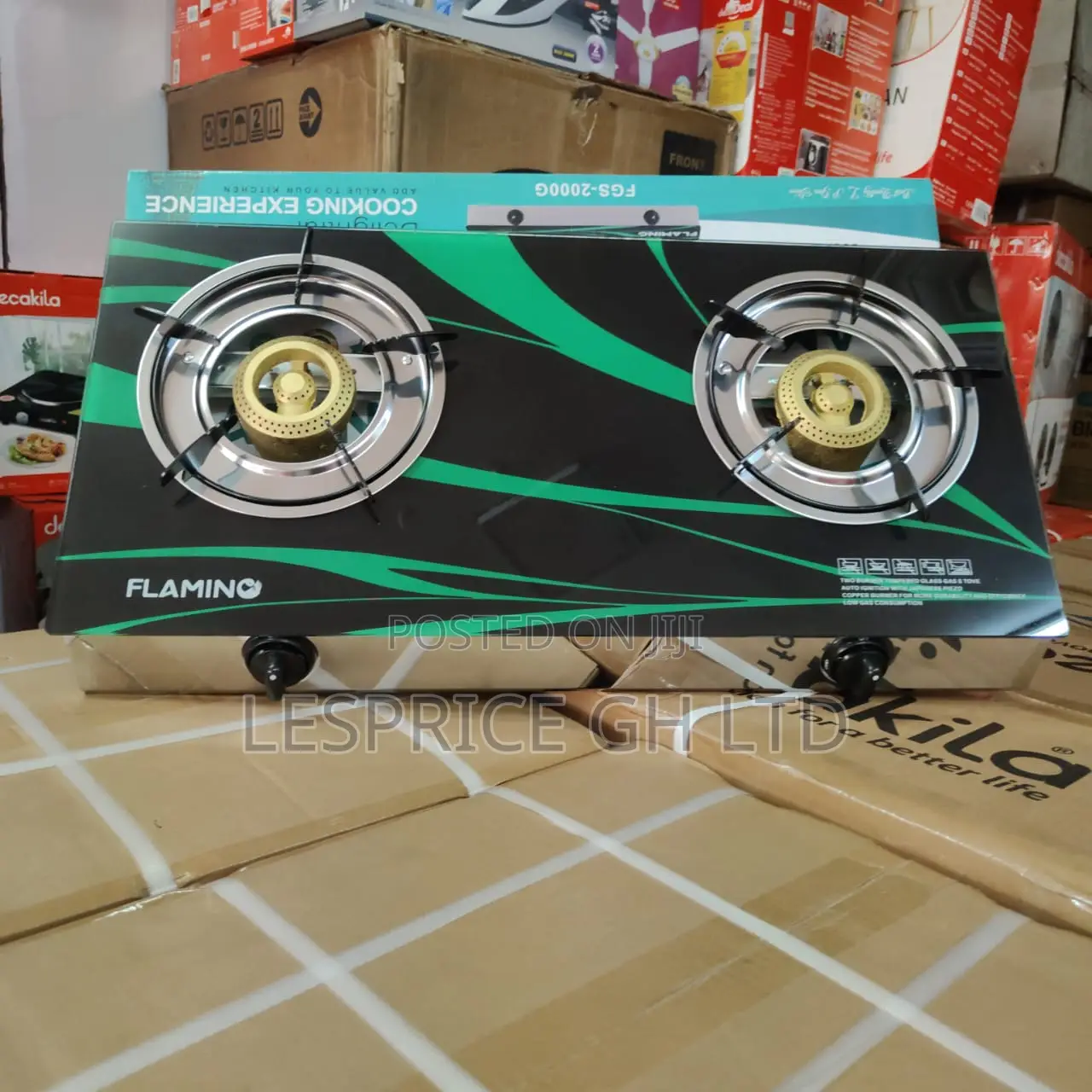 Super Efficient 2 Burner Glass Top Gas Stove From Flamino