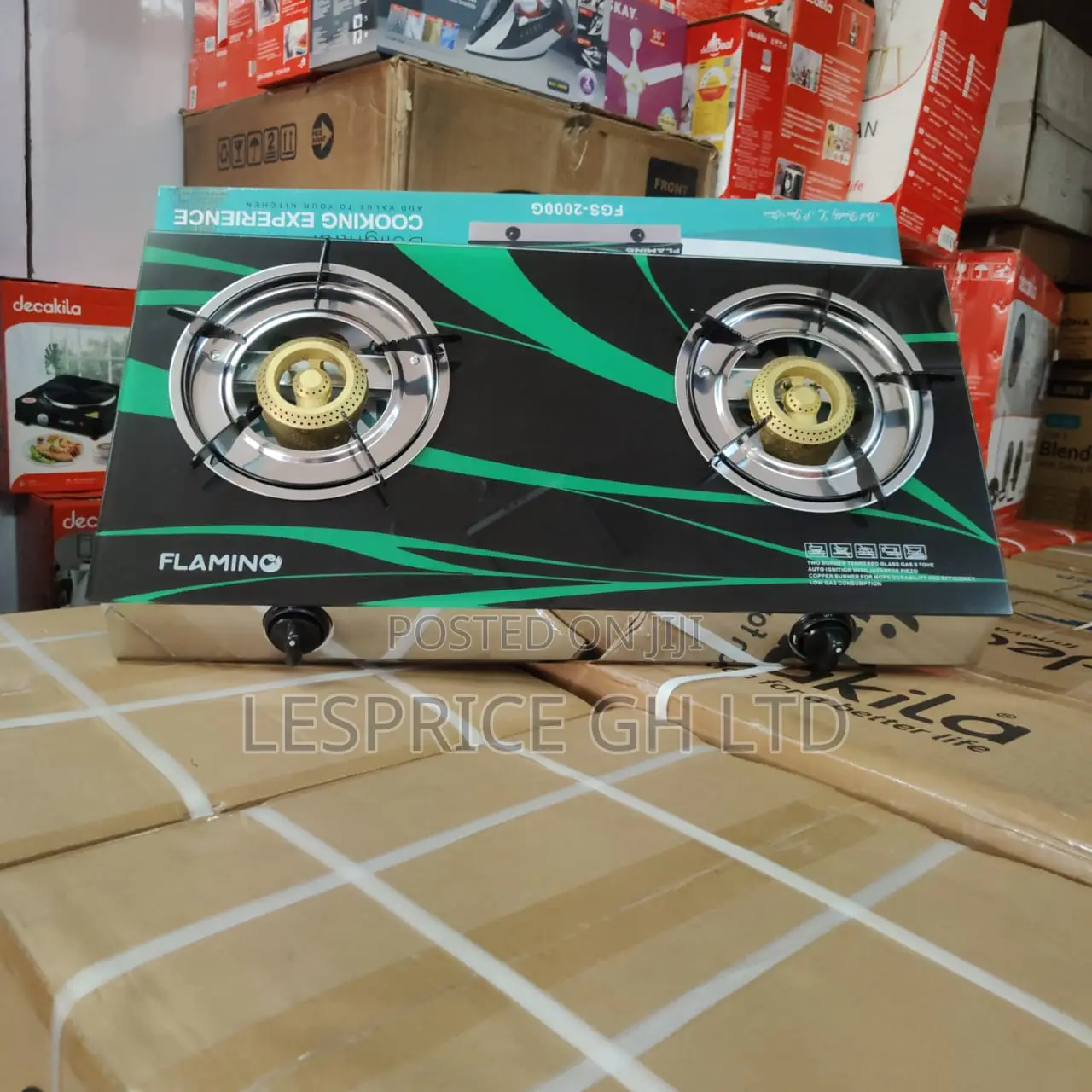 Super Efficient 2 Burner Glass Top Gas Stove From Flamino