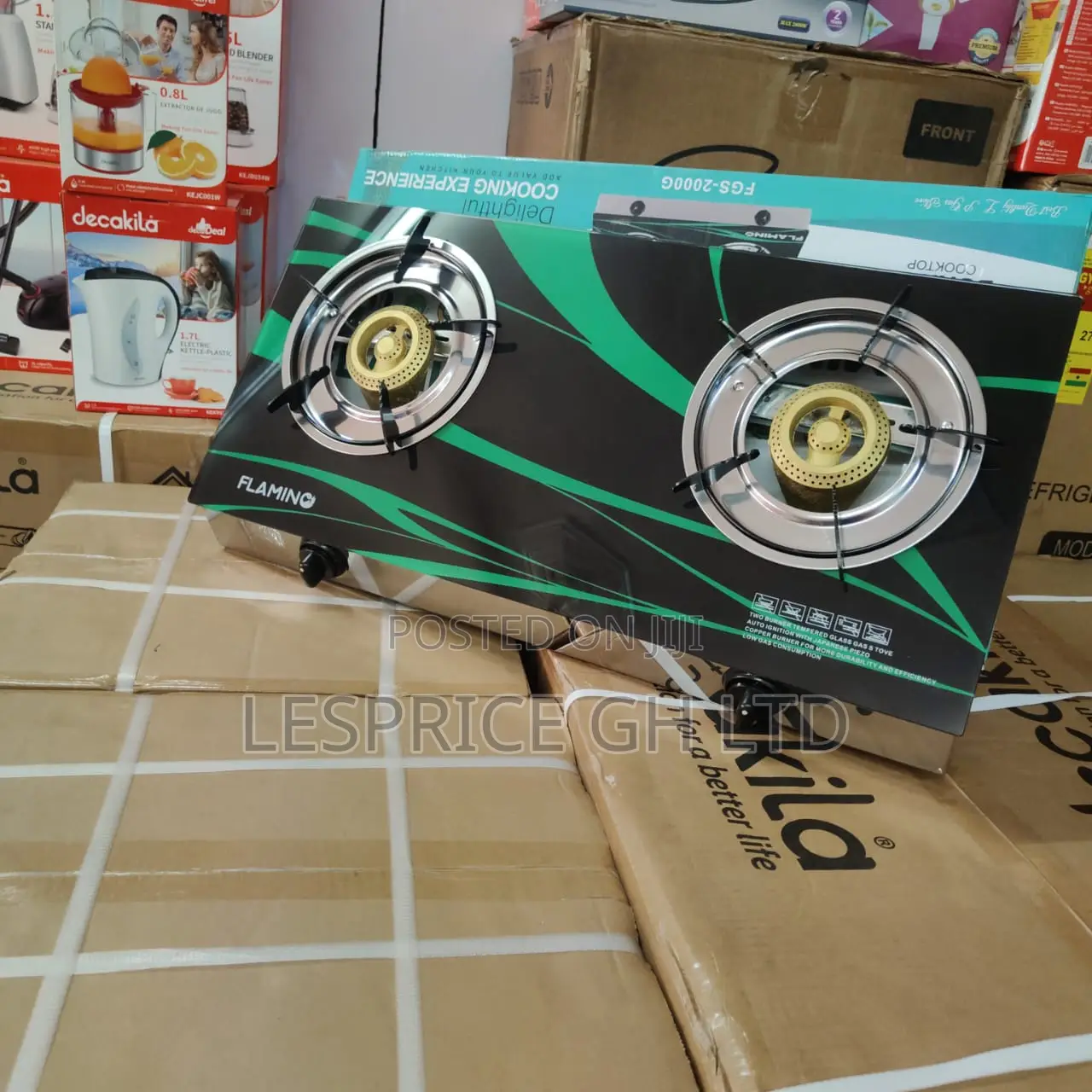 Ever Reliable 2 Burner Glass Top Gas Stove From Flamino