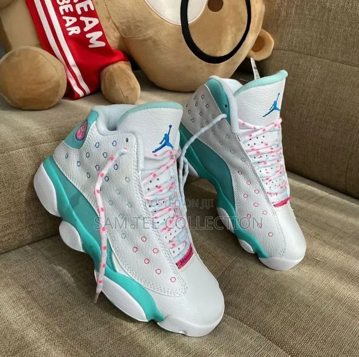 Air Jordan 13 White, Green Aurora