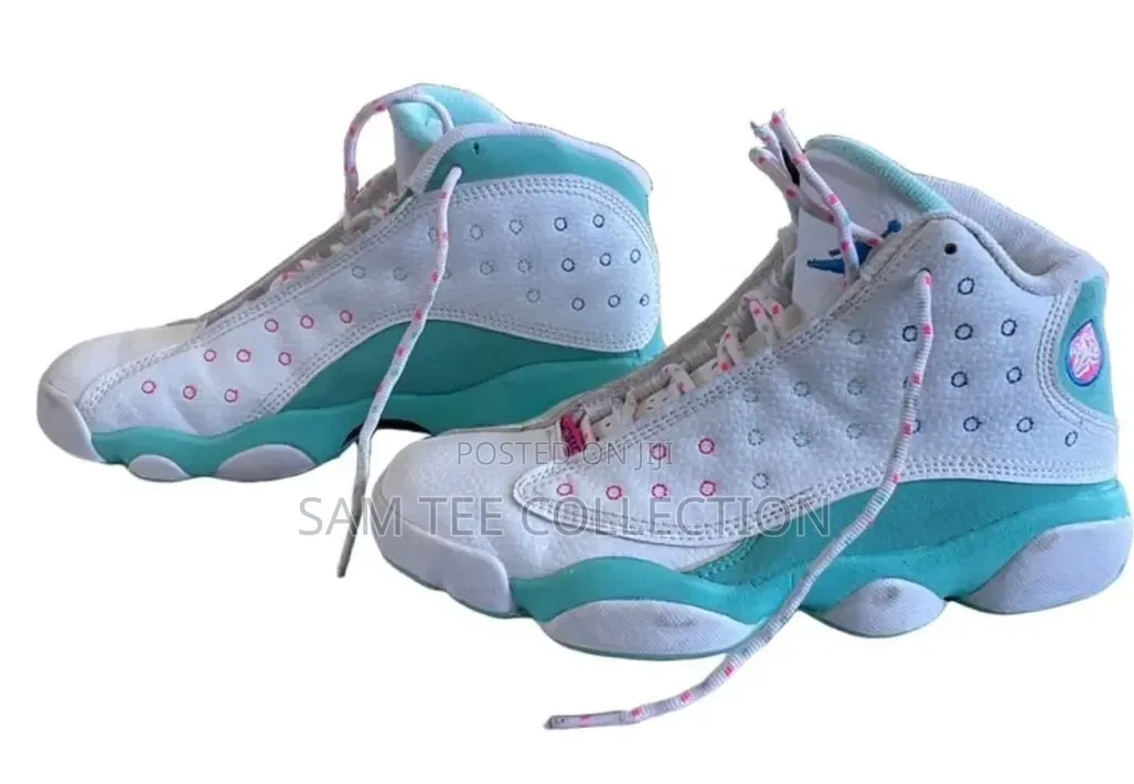 Air Jordan 13 White, Green Aurora