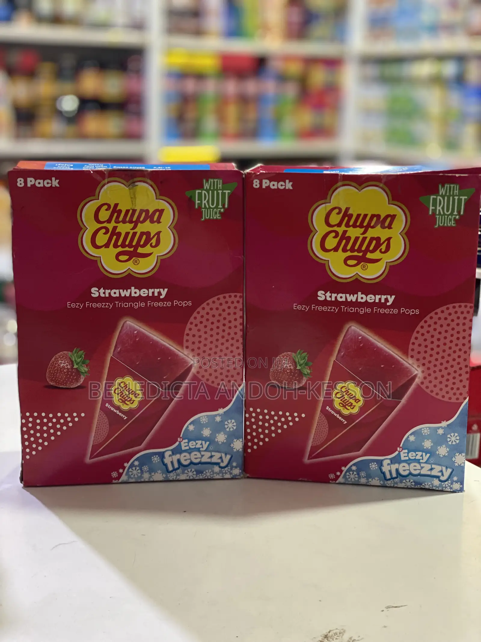 Chupa Chops Strawberries 8pack Freeze Pops