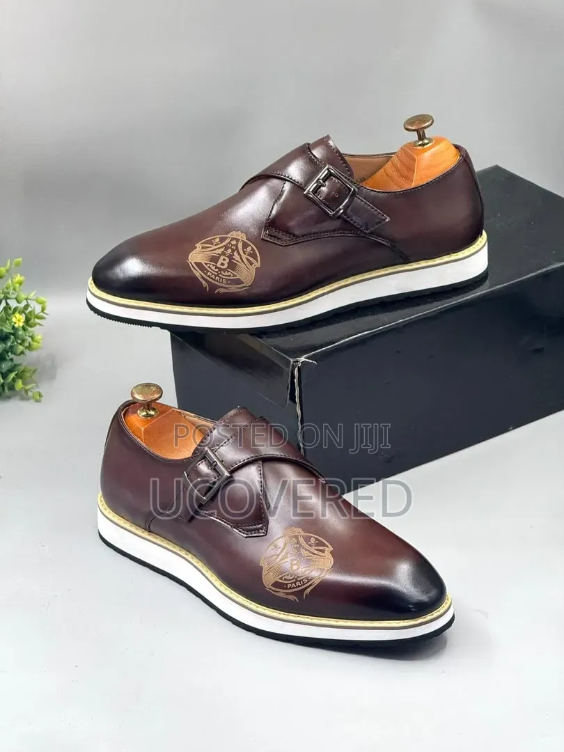 Berluti Single Monk Strap Leather Shoes