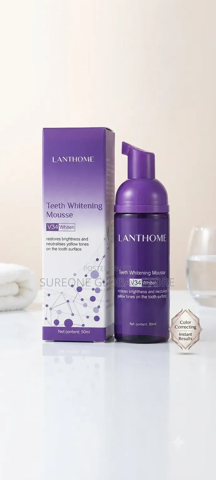 Lanthome V34 Teeth Whitening Mousse Instant Color Corrector