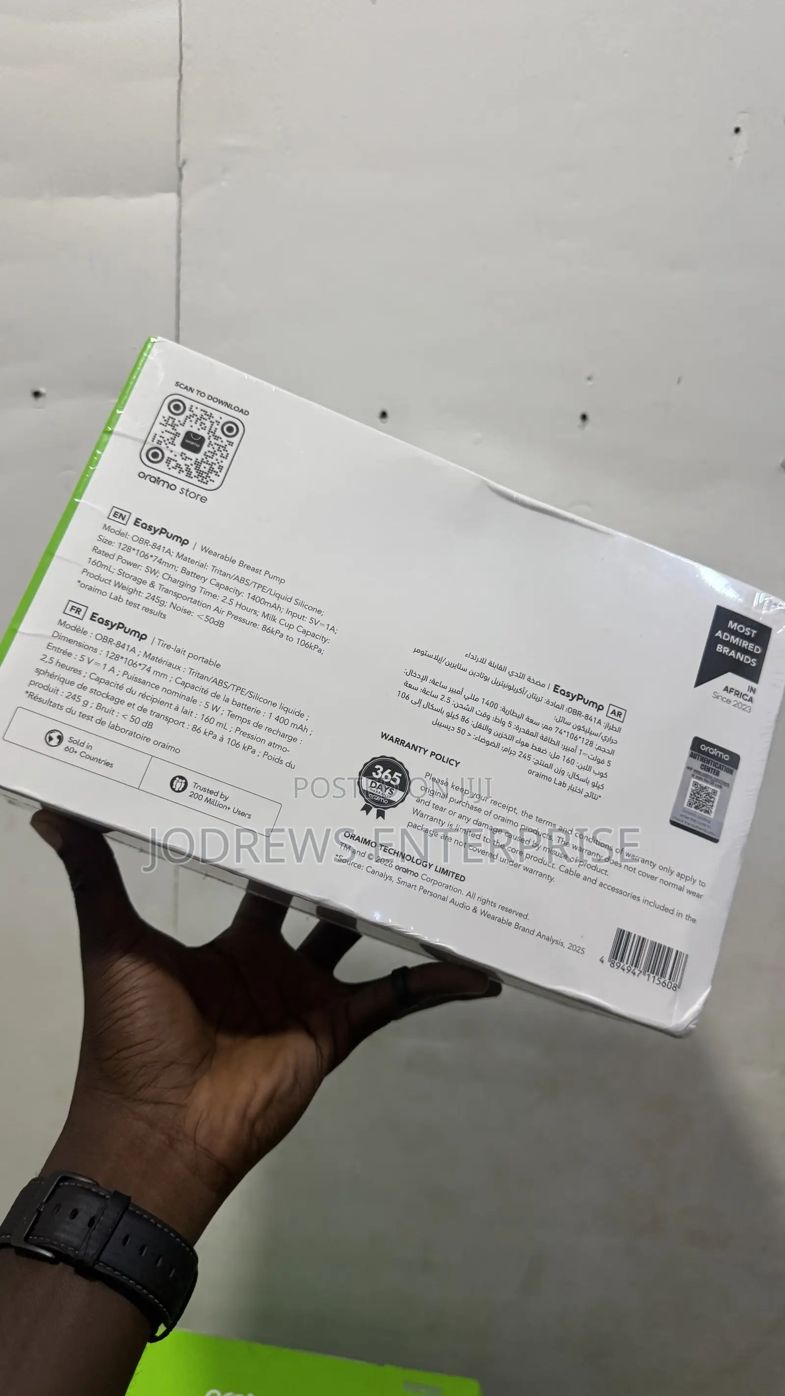 Oraimo Easypump Lightweight Gentle Wearable Breast Pump