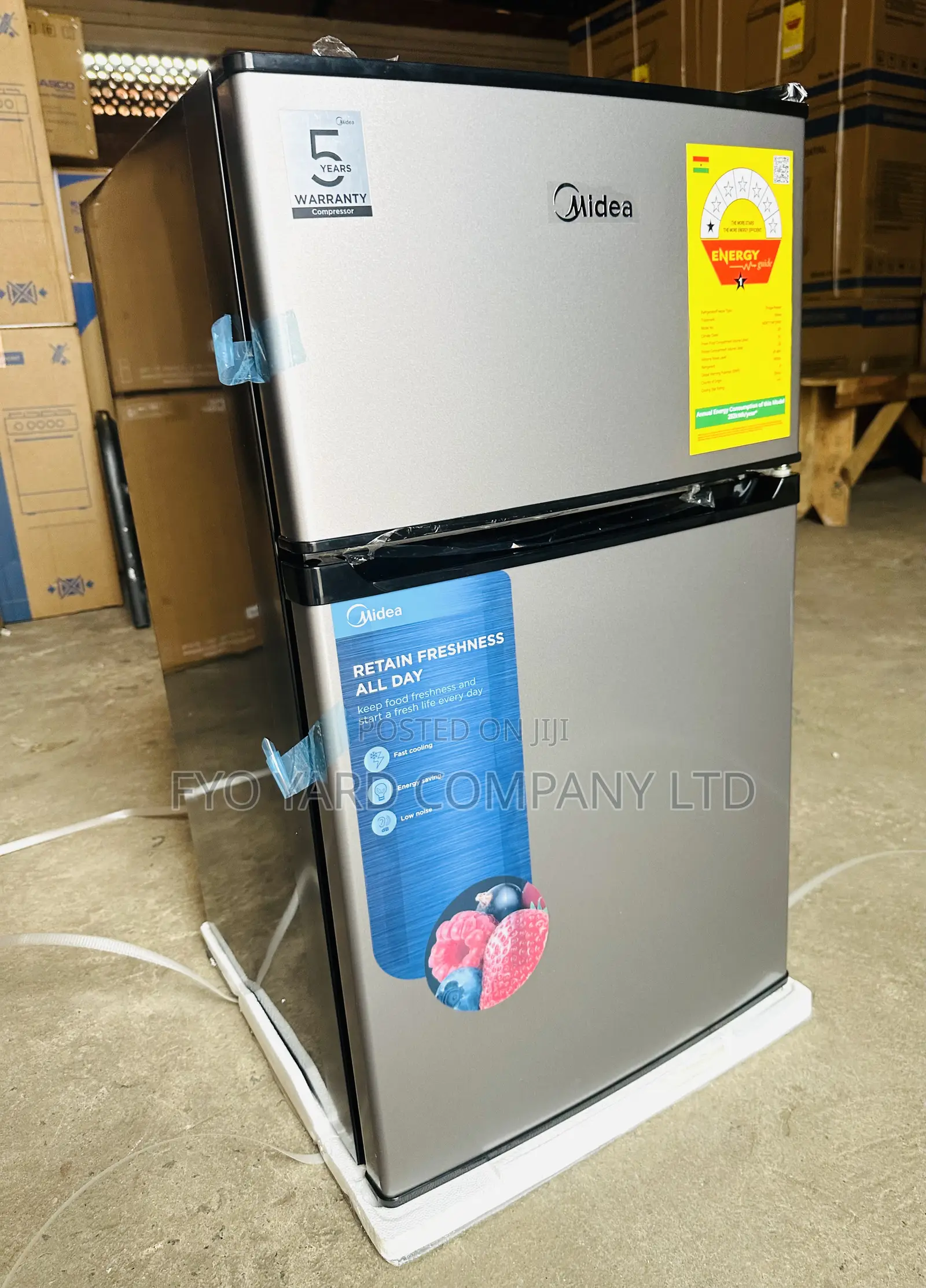 Energy Saving Midea 2 Doors 87ltrs Fast Cooling Fridge