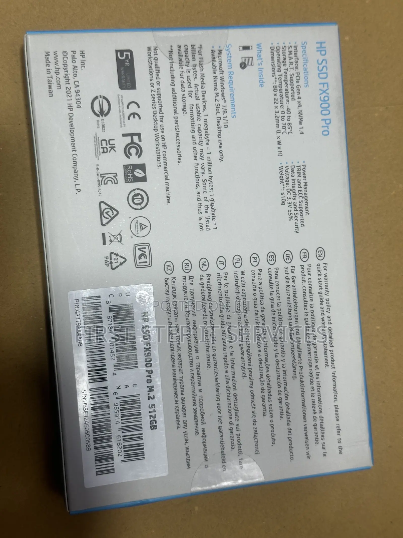 Hp Fx900 Pro SSD 512gb