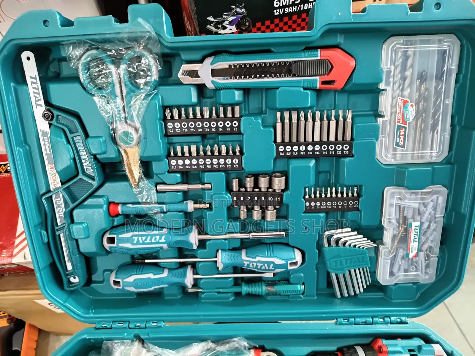 66pcs Brushless Cordless Drill Hand Tool Set – 20v Lithium Battery