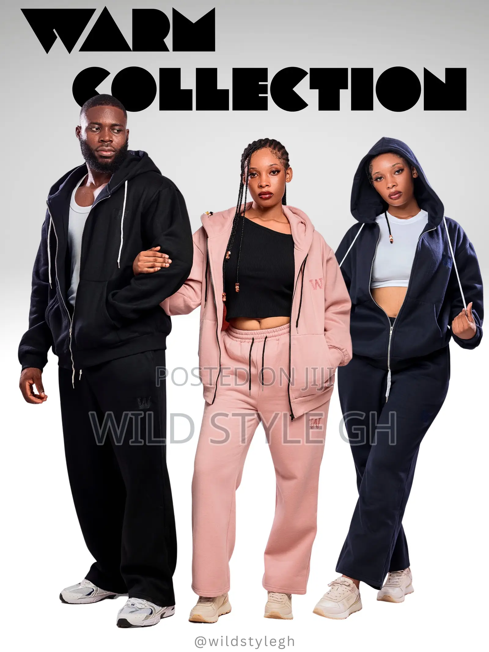 Warm Zip-up Hoodie Tracksuits