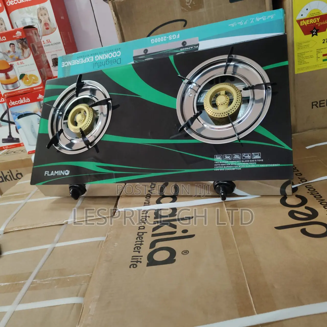 Monster Performance 2 Burner Glass Top Gas Stove From Flamino