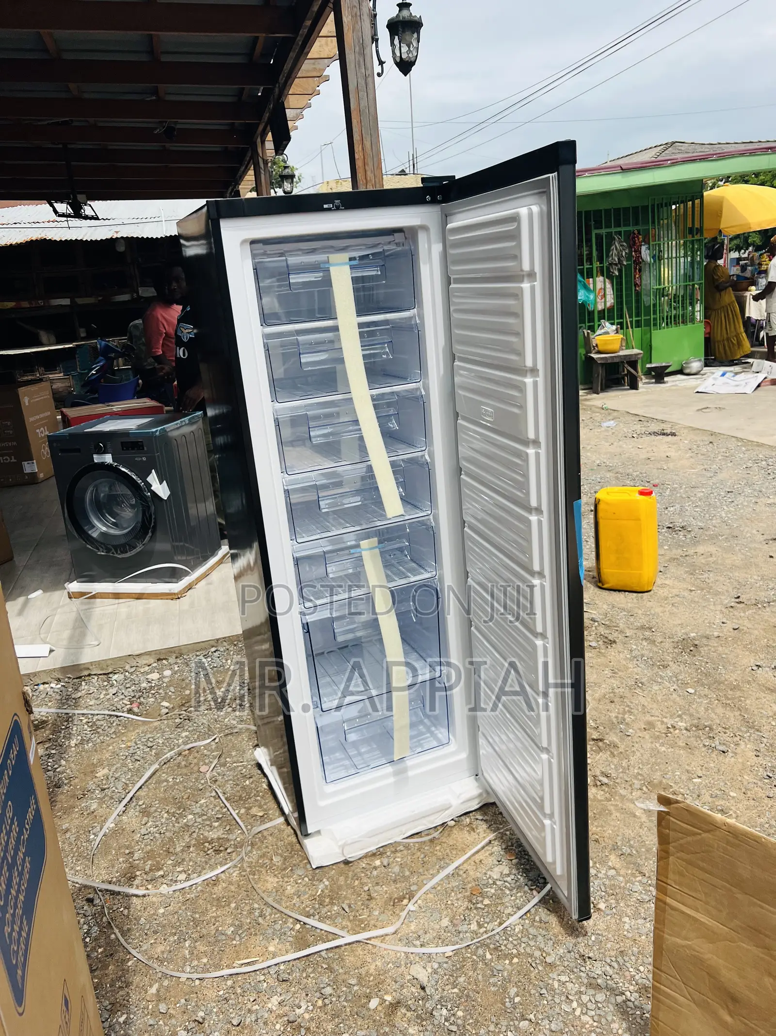Premium Unique Pearl 225l Single Door Standing Freezer(Puf-370)Gray.