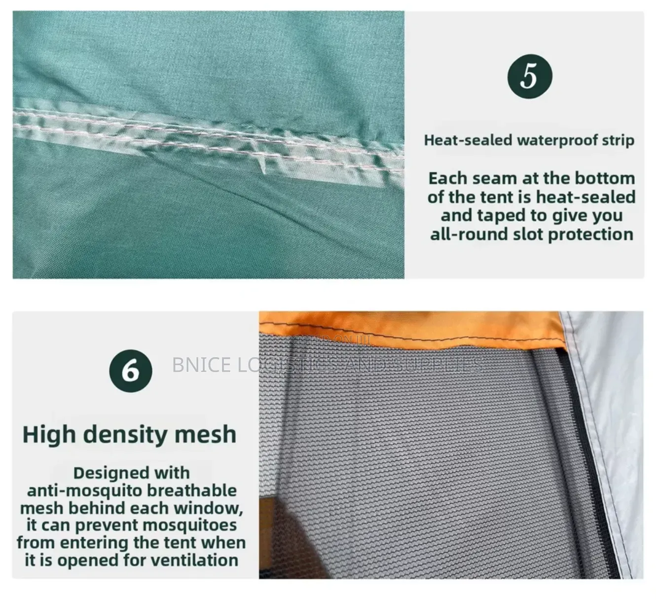 Family Size Double Chamber Tent With Mats