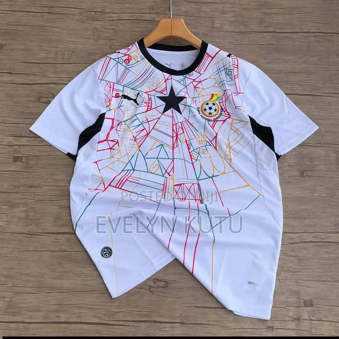 Spider Webs Ghana Jersey White