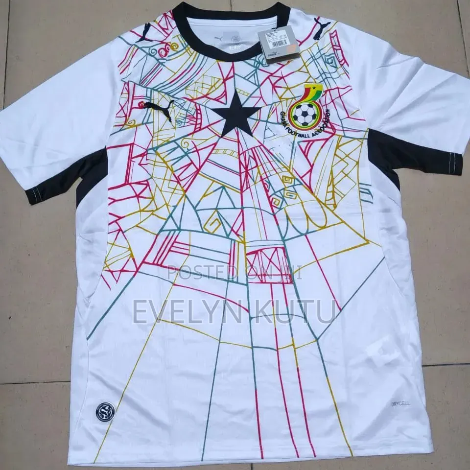 Spider Webs Ghana Jersey White