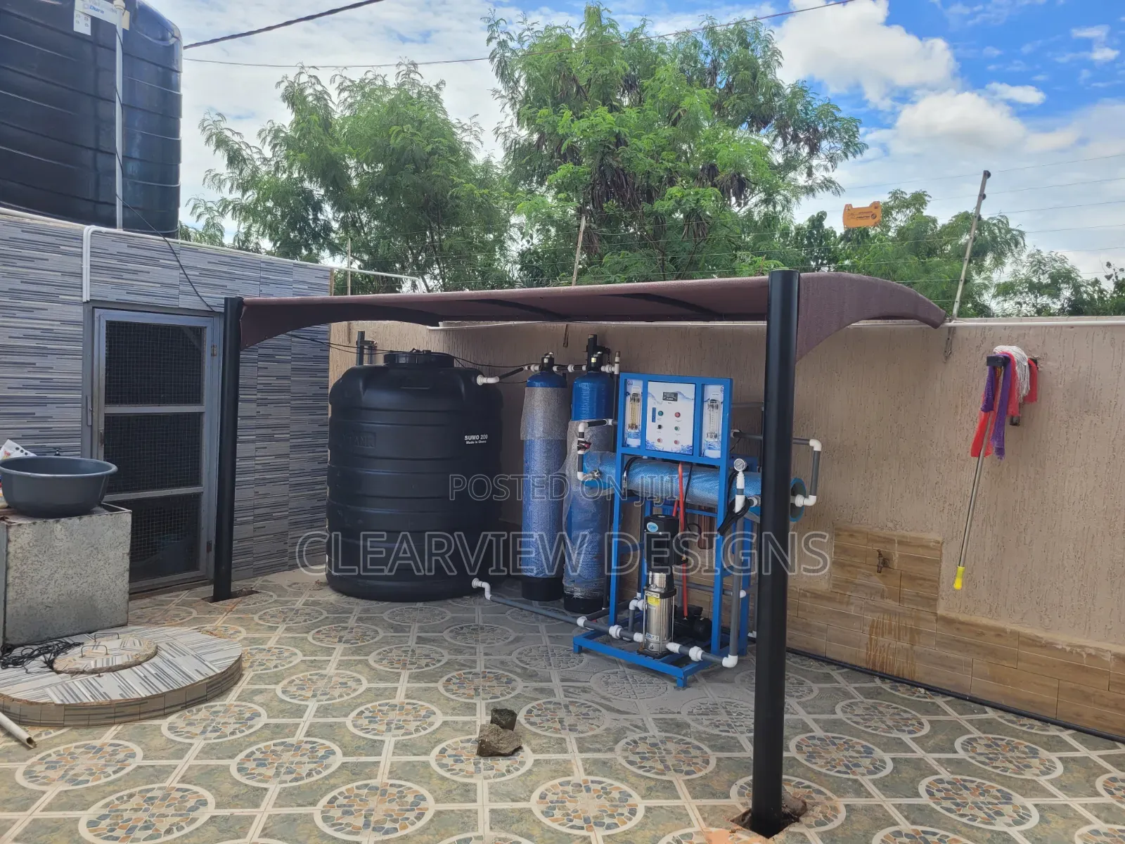 Custom Steel Shade for Water Tank Water Pump Installation
