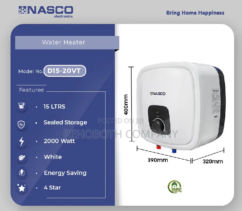 Nasco 15l Sealed Storage Electric Water Heater