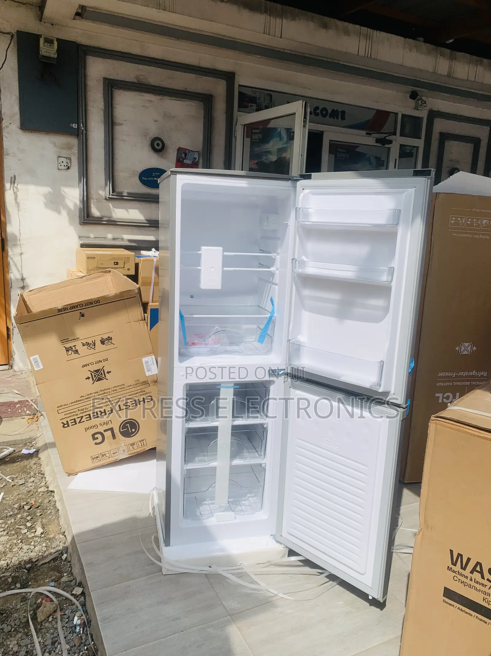 Cool Price Double Door Fridge TCL 185tfs Grudge Grey.