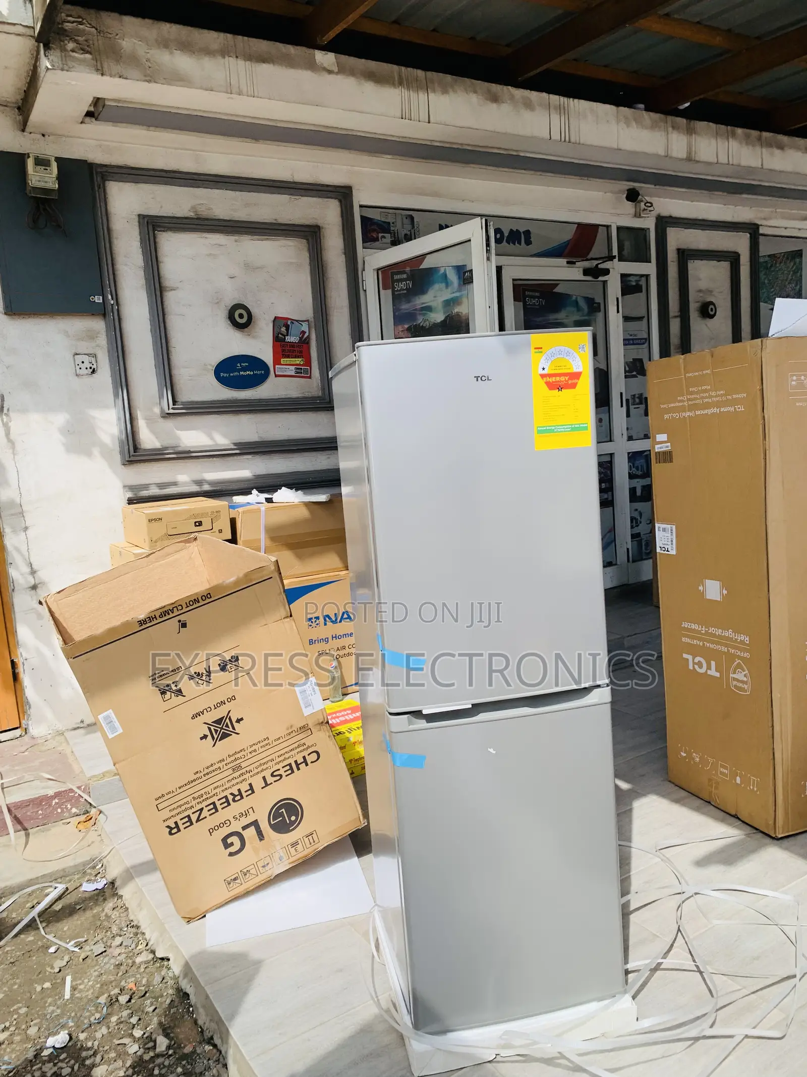 Brand New TCL 185tfs Double Door Fridge Grey.