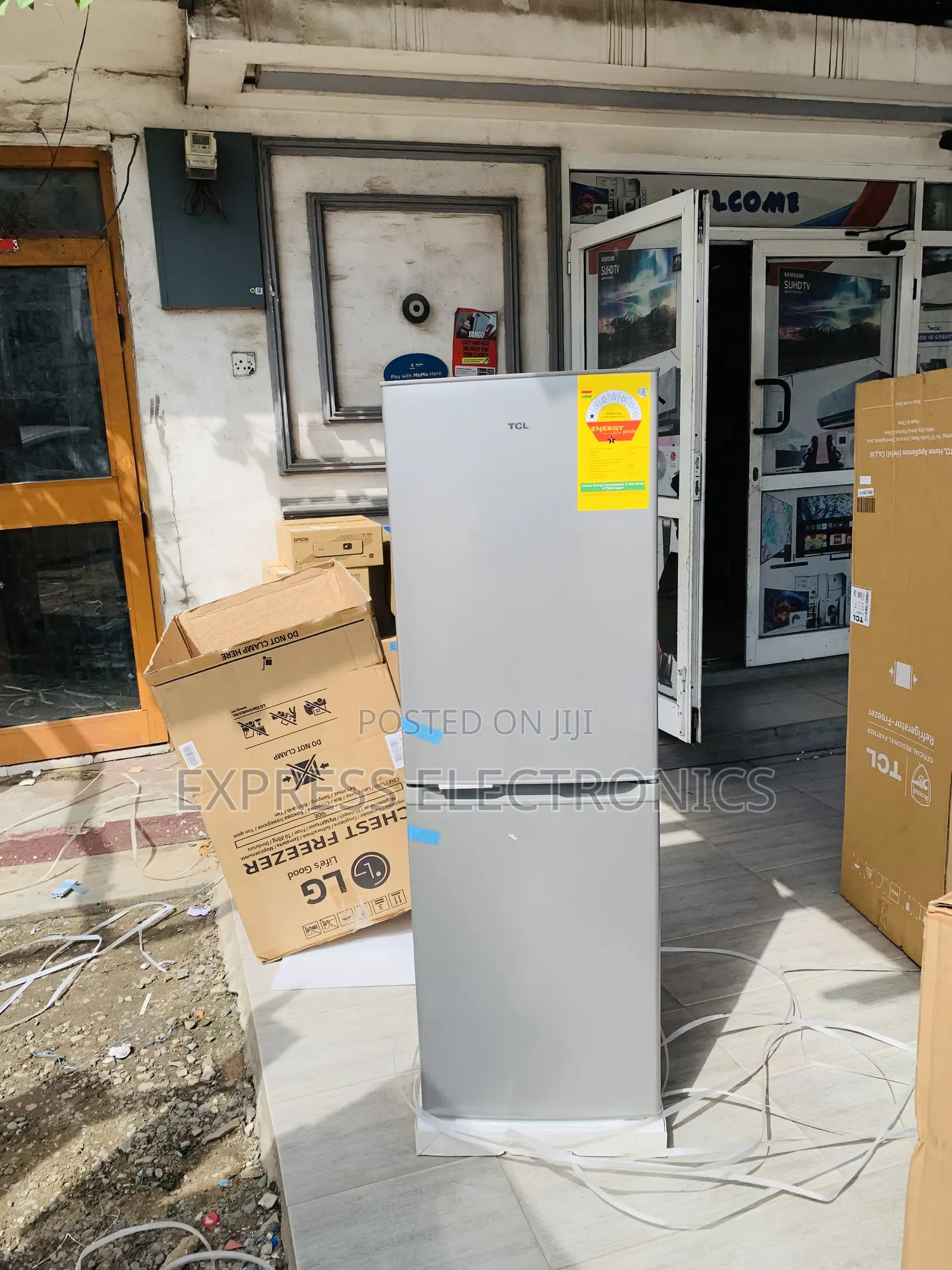 Brand New TCL 185tfs Double Door Fridge Grey.