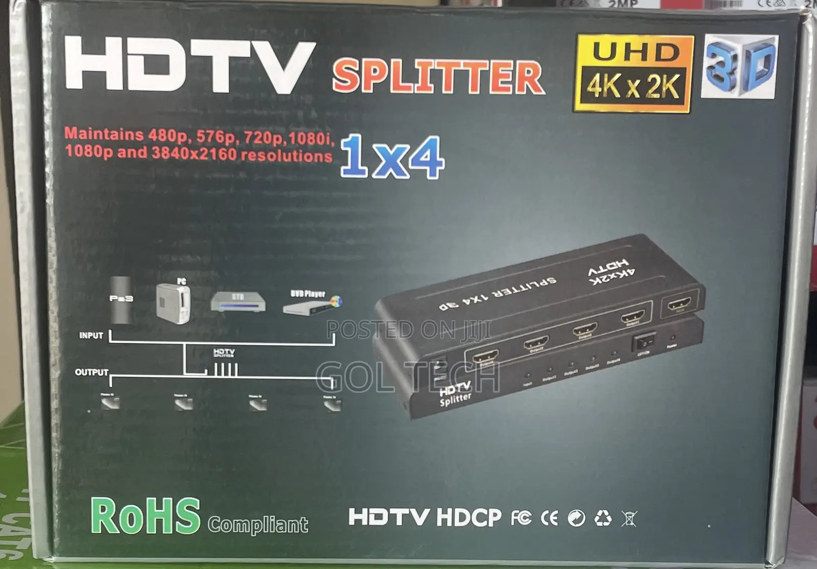 Rohs Compliant HDTV Splitter Uhd 3d