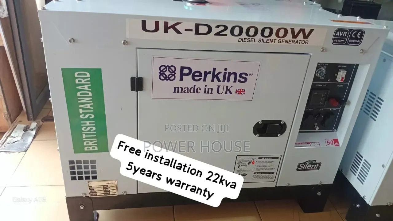 Super Silent Perkins 22kva Generator – High Efficiency, Now in Stock