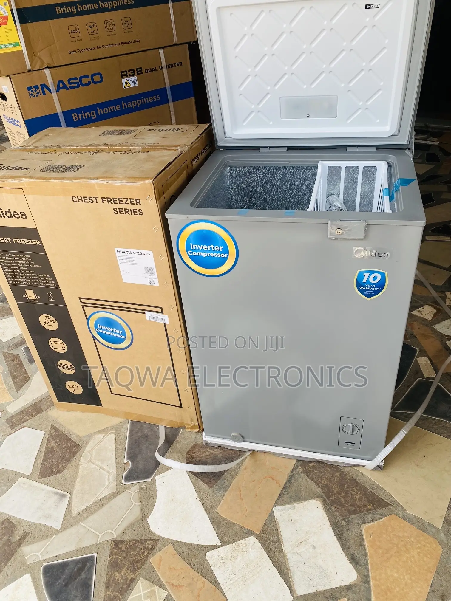 Midea Lasting 100-Liters Silver Color Chest Freezer