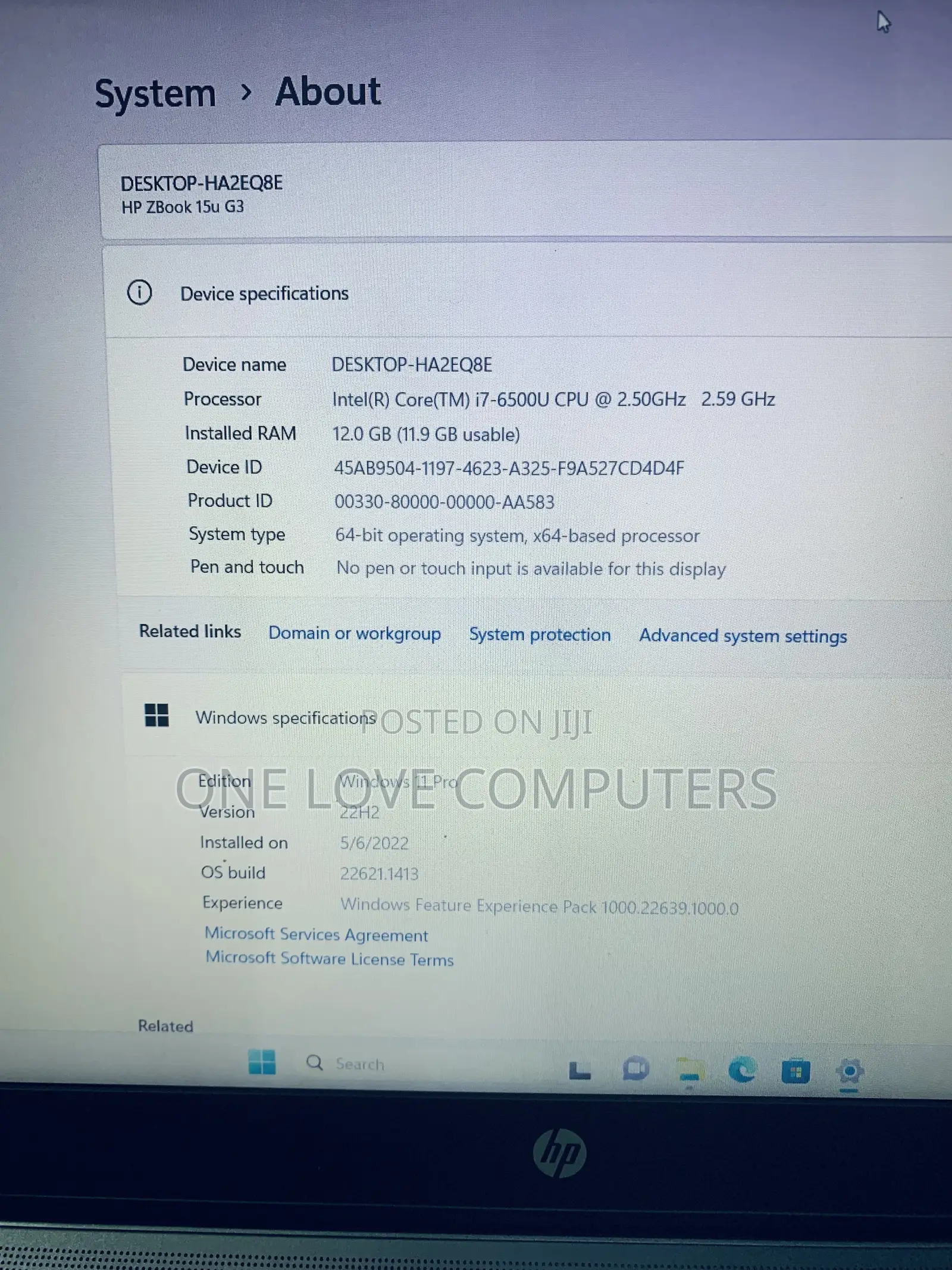 Laptop HP ZBook 15u G3 12GB Intel Core i7 SSD 256GB
