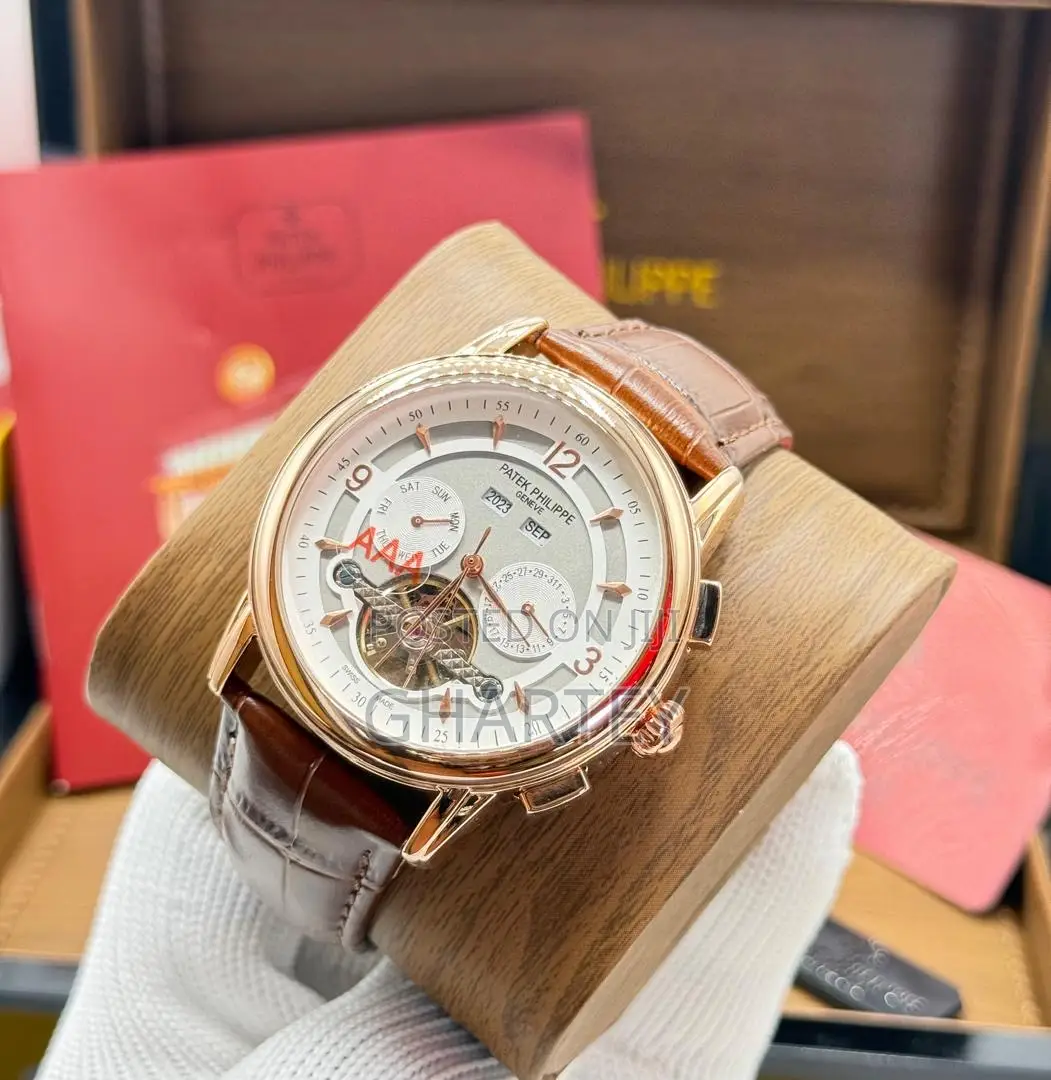 Patek Philippe Engine Watch, Quality Leather Dress Men’S Watch