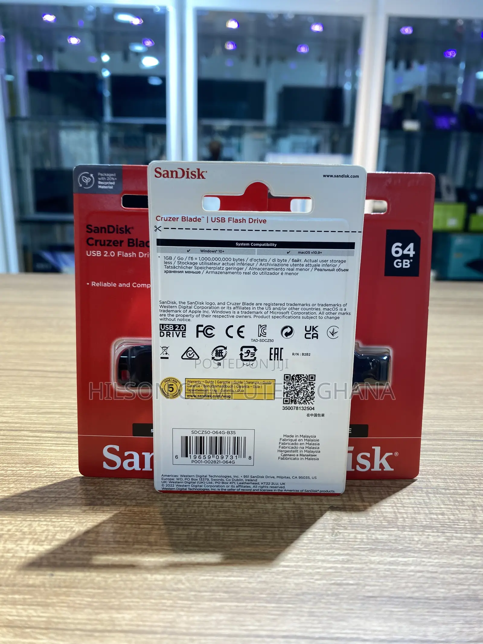 Sandisk Cruzer Blade 2.0 Flashdrive 64gb