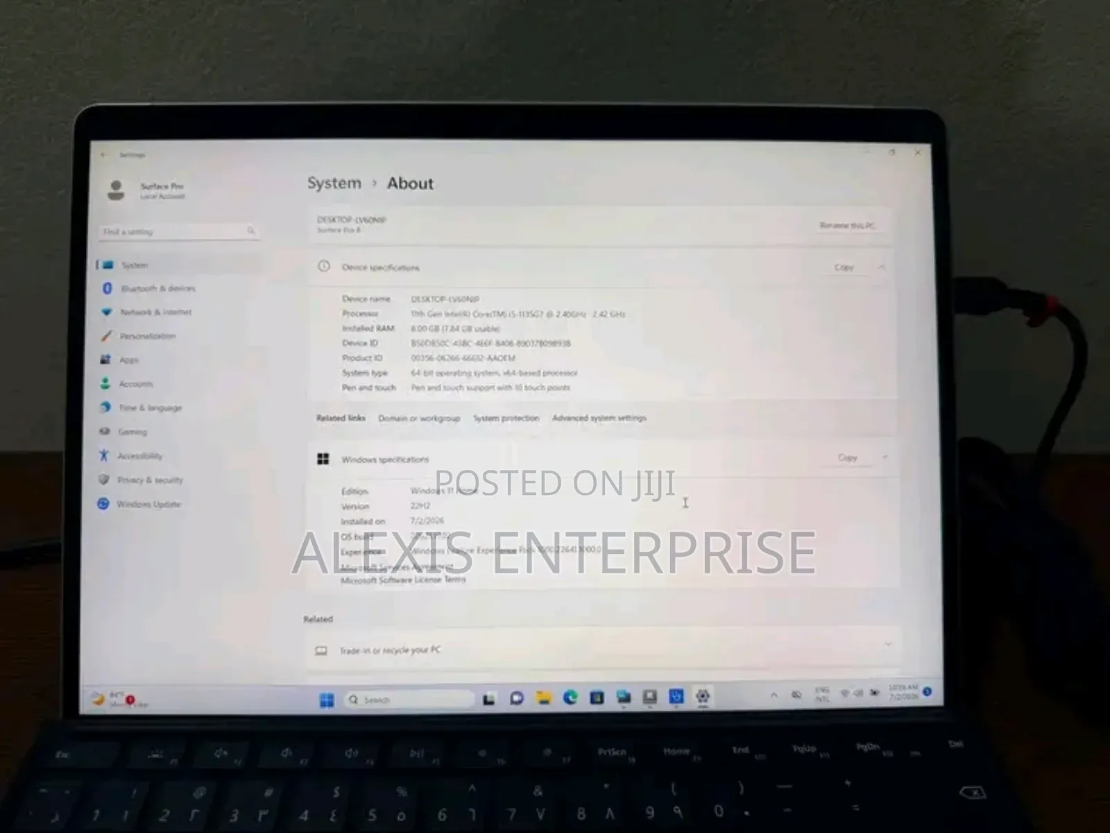New Microsoft Surface Pro 7 512 GB Gray