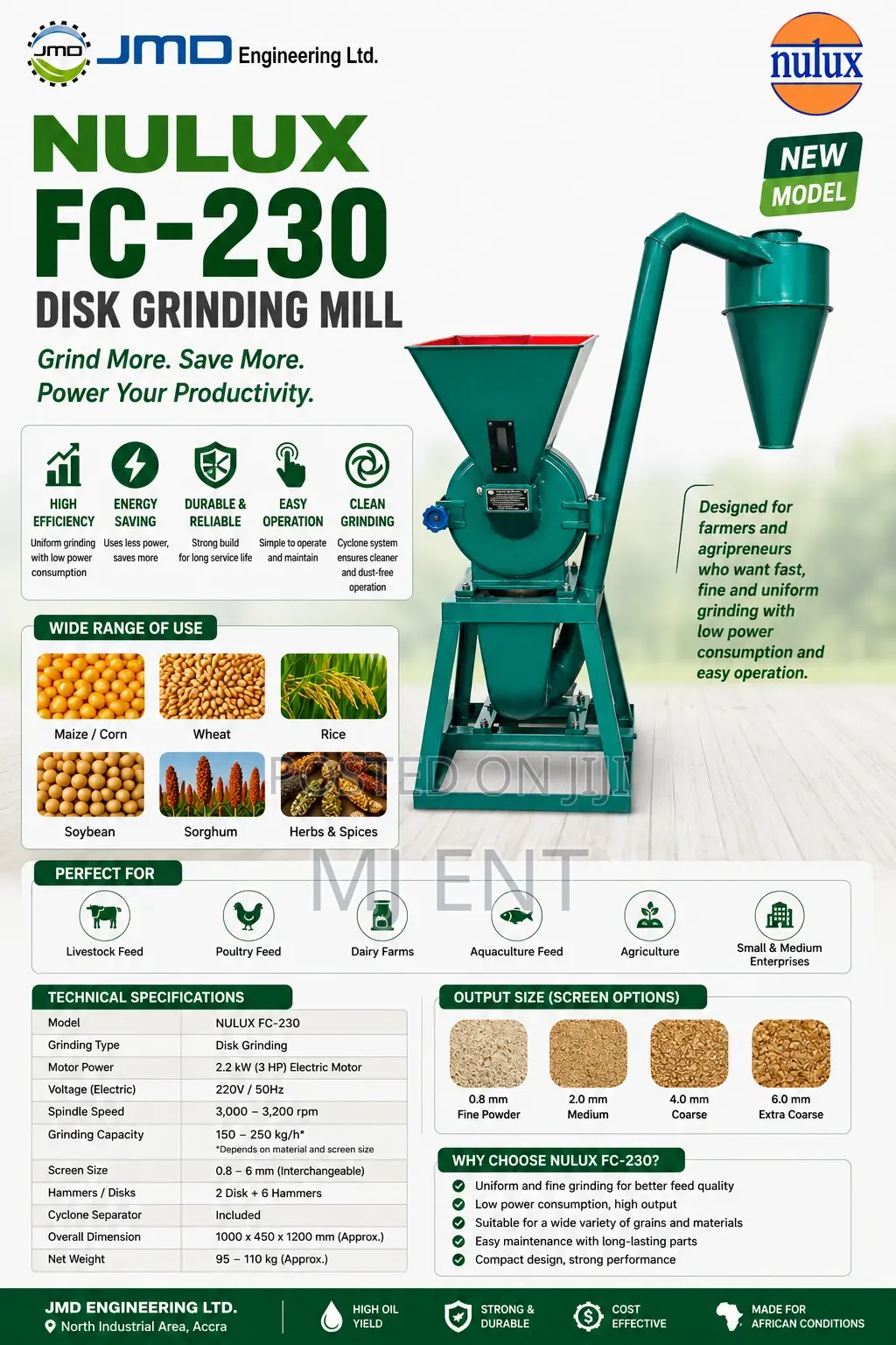 Grinding Mill Multipurpose Dry One Time
