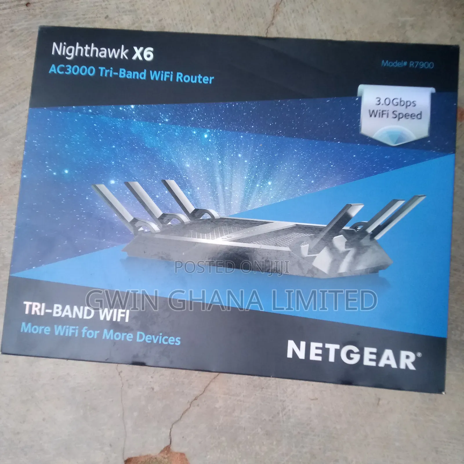 Netgear Nighthawk X6 Tri-Bandgigabit Wireless Router.3000mps 3500sqft