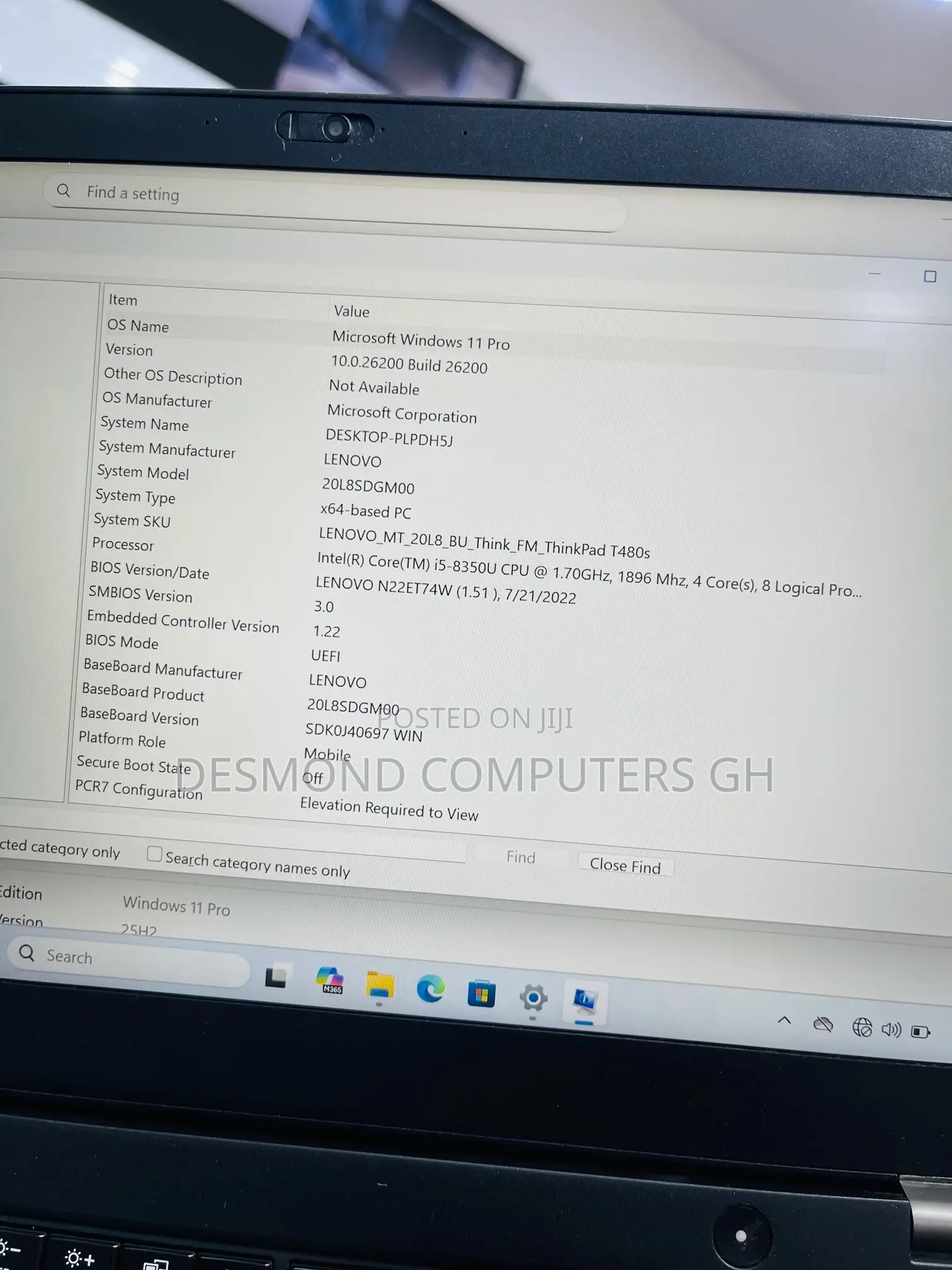 Laptop Lenovo ThinkPad T480s 8GB Intel Core i5 SSD 256GB