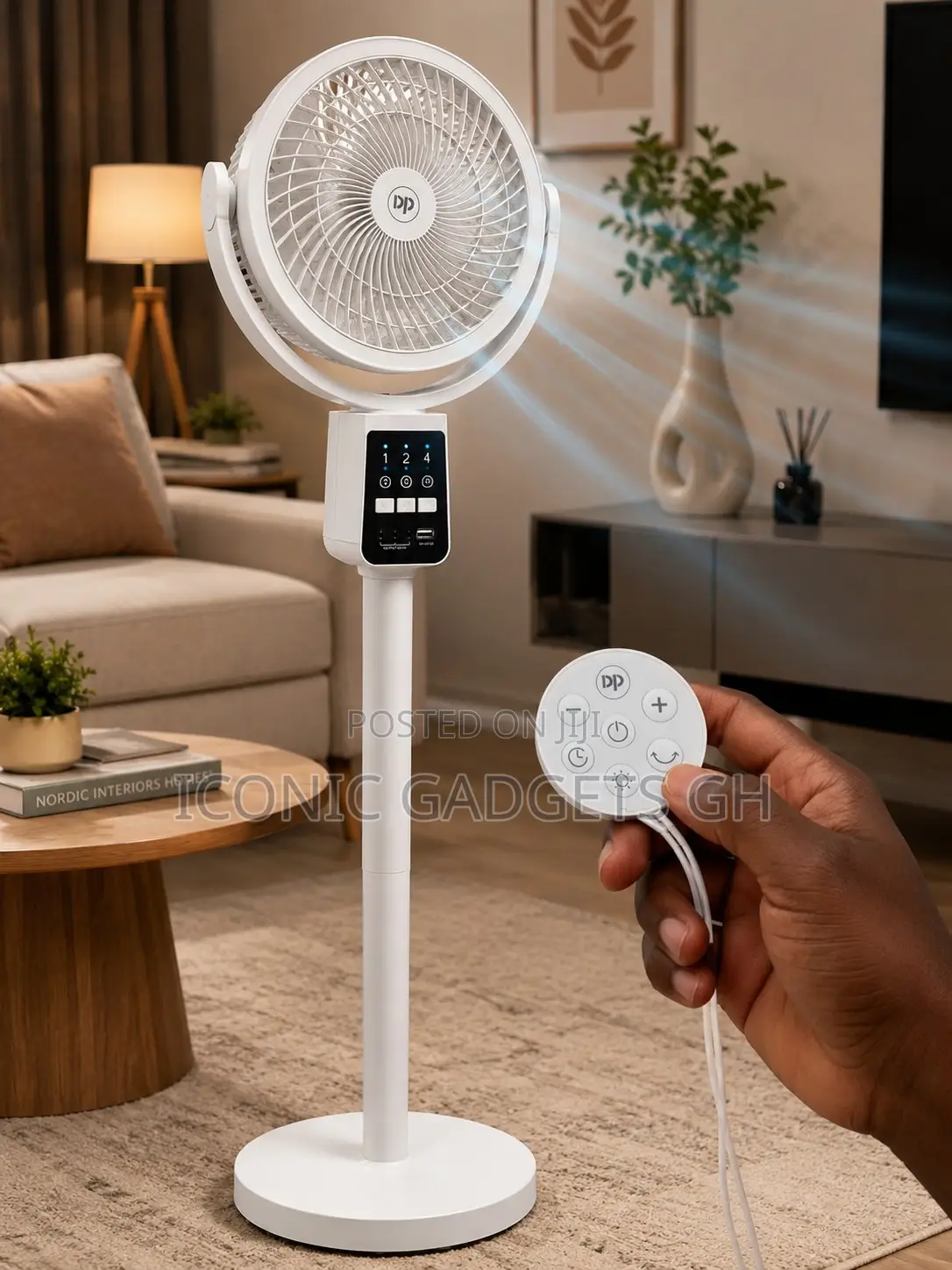 Rechargeable Air Circulation Fan With Remote Control