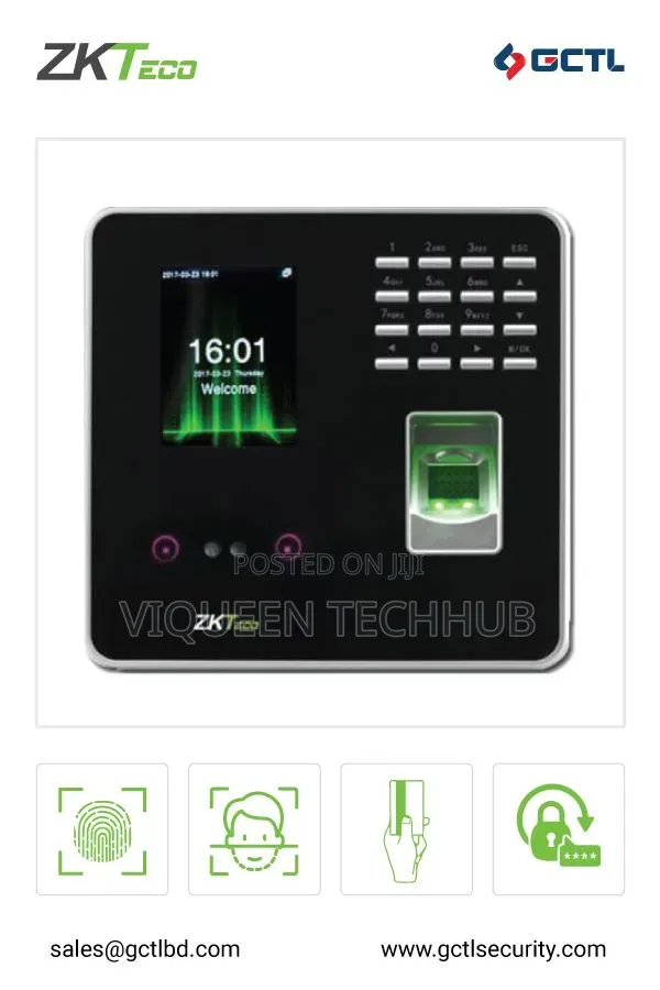 Zkteco Mb20 Pro Time Attendance +Fingerprint+Card+Password