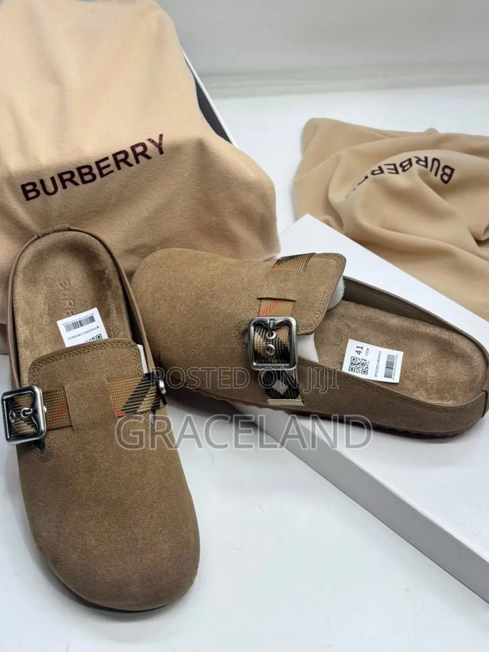 Original Burberry Birkenstock Pure Leather Half Shoe