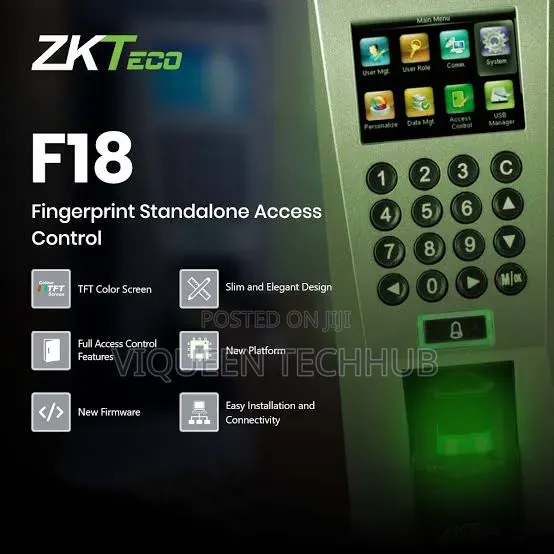 Zk Teco F18 Access Control+Fingerprint+Terminal+Password