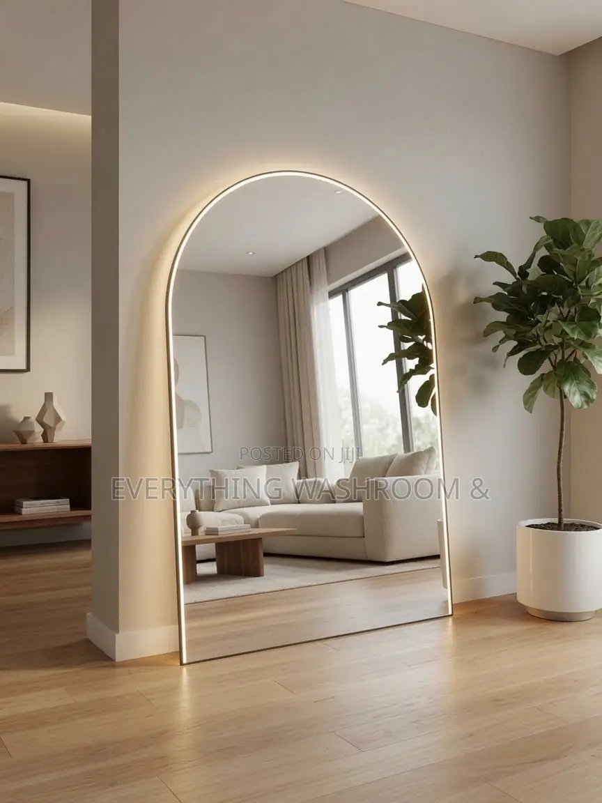 Elegant 6t Led Backlit Arched Mirror – Modern Statement Piece